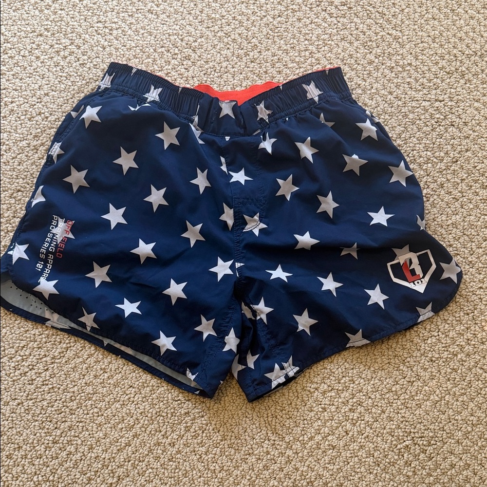 Kids Star-Patterned Navy Shorts